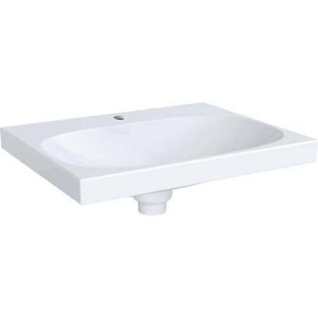 GEBERIT Umyvadlo Geberit Acanto se skrytým přepadem a krytem odpadního ventilu Bílá #500.629.01.2