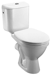 Obrázek JIKA Euroline, WC kombi, vodorovný odpad, bez sedátka, (armatura Siamp) H8602720007873 bílé
