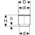 Obrázek GEBERIT Připojovací hrdlo Geberit PE dlouhé, s manžetou, pro stojící WC 367.868.16.1
