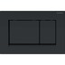 Obrázek GEBERIT Ovládací tlačítko Geberit Sigma30, pro 2 množství splachování Deska a ovládací tlačítka: černá Designový proužek: pochromovaný lesklý #115.883.KM.1