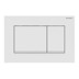 Obrázek GEBERIT Ovládací tlačítko Geberit Sigma30, pro 2 množství splachování Deska a ovládací tlačítka: bílá Designový proužek: pochromovaný lesklý #115.883.KJ.1