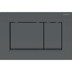 Obrázek GEBERIT Ovládací tlačítko Geberit Sigma30, pro 2 množství splachování Deska a ovládací tlačítka: černá Designový proužek: pochromovaný lesklý #115.883.KM.1