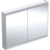 Obrázek GEBERIT Zrcadlová skříňka Geberit ONE s ComfortLight, dvě dvířka, montáž na omítku, výška 90 cm Bílá / Hliník s práškovou barvou 505.814.00.2

