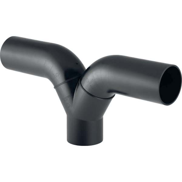GEBERIT Odbočka kalhotová Geberit PE 2 x 90° s dlouhým ramenem #367.458.16.1