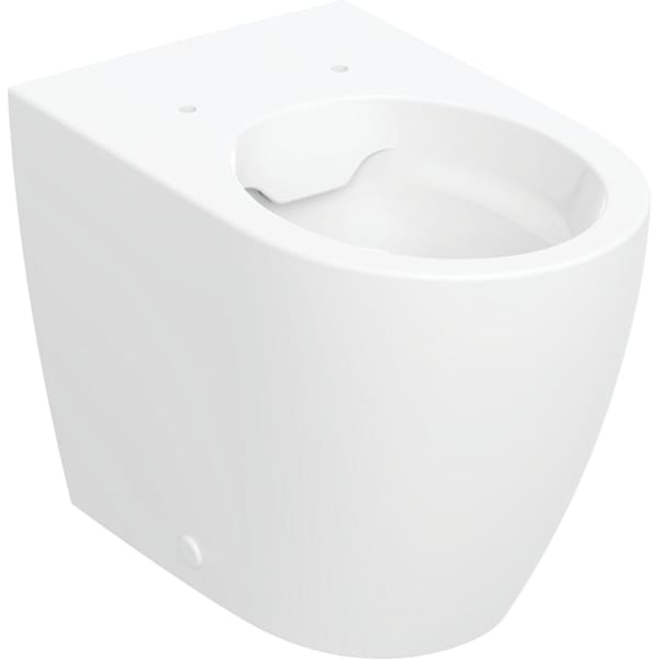 GEBERIT Stojící WC Geberit iCon s hlubokým splachováním, vzadu rovné ke stěně, uzavřený tvar, Rimfree Bílá / KeraTect #502.382.00.8