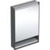 Obrázek GEBERIT Zrcadlová skříňka Geberit ONE s nikou a ComfortLight, s jedněmi dvířky, montáž pod omítku, výška 90 cm Bílá / Hliník s práškovou barvou 505.821.00.2
