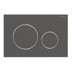 Obrázek GEBERIT Ovládací tlačítko Geberit Sigma20, pro 2 množství splachování Deska a ovládací tlačítka: černá Designové kroužky: černá matná #115.882.DW.1