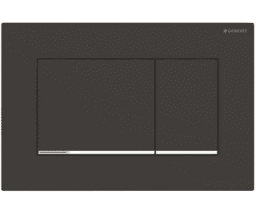 Obrázek GEBERIT Sigma30 ovládací tlačítko pro 2 množství splachování 115.883.14.1 černá mat / chrom lesk
