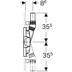 Obrázek GEBERIT Montážní prvek Geberit Duofix pro sprchu, 130 cm, s odtokem ve stěně, nástěnná armatura pod omítku, pro výšku mazaniny u vtoku 65–90 mm #111.581.00.1