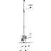 Obrázek GEBERIT Montážní prvek Geberit Duofix pro sprchu, 130 cm, s odtokem ve stěně, nástěnná armatura na omítku, pro výšku mazaniny u přívodu 90–200 mm #111.587.00.1