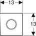 Obrázek GEBERIT elektronické splachování pisoáru G, krycí deska typ 01 #116.021.21.5 - chrom lesk